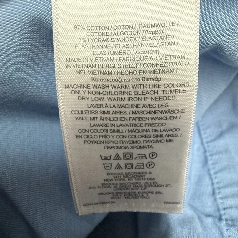 Brooks Brothers Advantage Chino Clark Mens 34x34 Grey Flat Front Pants‎